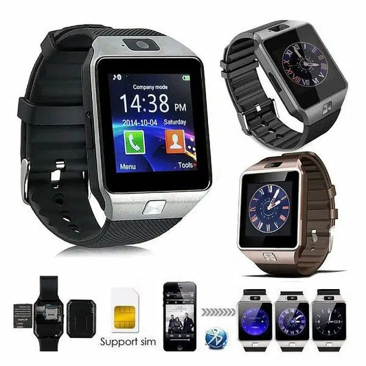 DZ09 Bluetooth Smartwatch,Touchscreen Wrist Smart Phone Watch Sports Fitness Tracker With SIM SD Card Slot Camera (Black)