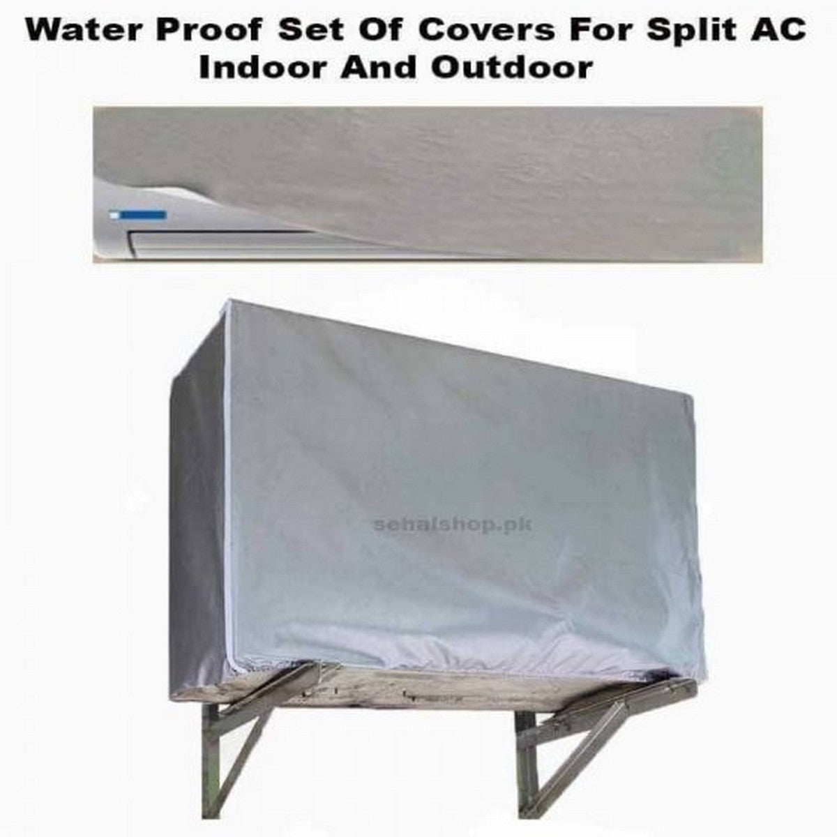 Ac Cover Dust Proof Non-Water Proof Non-Parachute Only For Dust Cover Non Woven Stuff ( 2 Pcs Set ) - 1 TON/ 2 TON