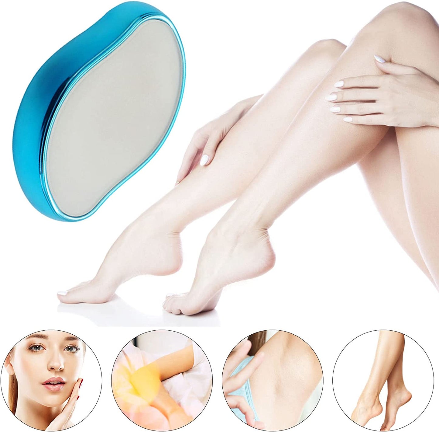 Bleame Crystal Hair Eraser – Painless Exfoliation Hair Removal Tool For Arms Legs Back China (Random Color)