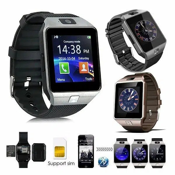 DZ09 Bluetooth Smartwatch,Touchscreen Wrist Smart Phone Watch Sports Fitness Tracker With SIM SD Card Slot Camera (Black)
