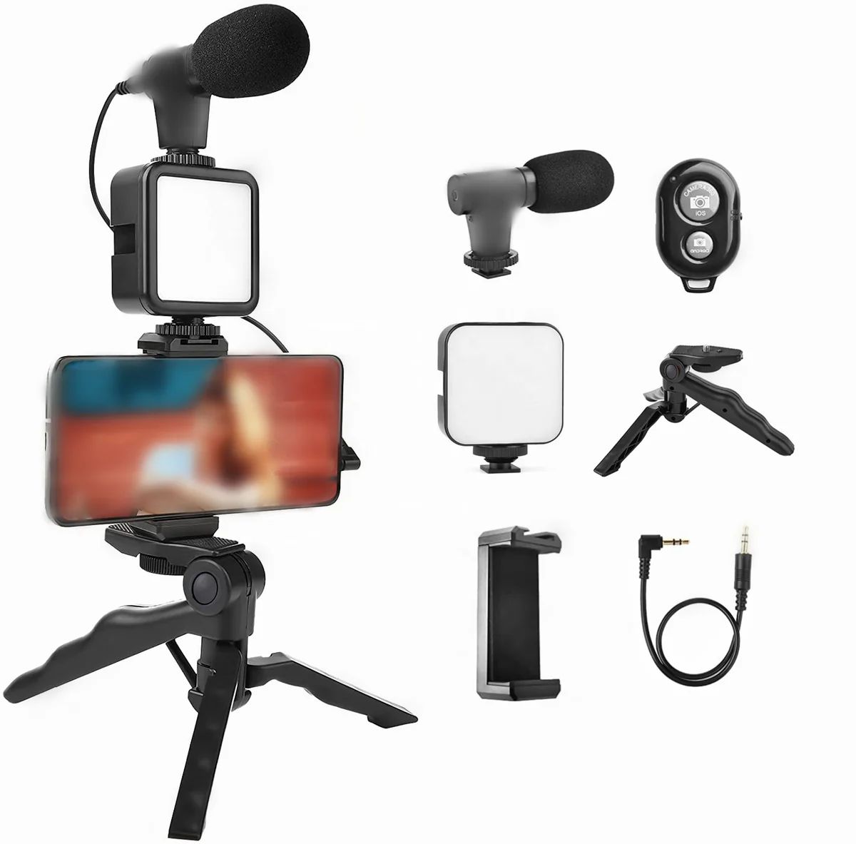 AY-49 Vlogging Video Making Kit For Smartphone & Camera – Video Recording, Photography & Studio Setup