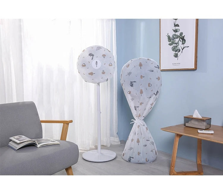 Decorative Fan Cover With Colourful Pattern Design – Dust Protection & Stylish Room Accent