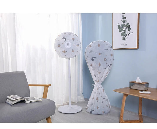 Decorative Fan Cover With Colourful Pattern Design – Dust Protection & Stylish Room Accent