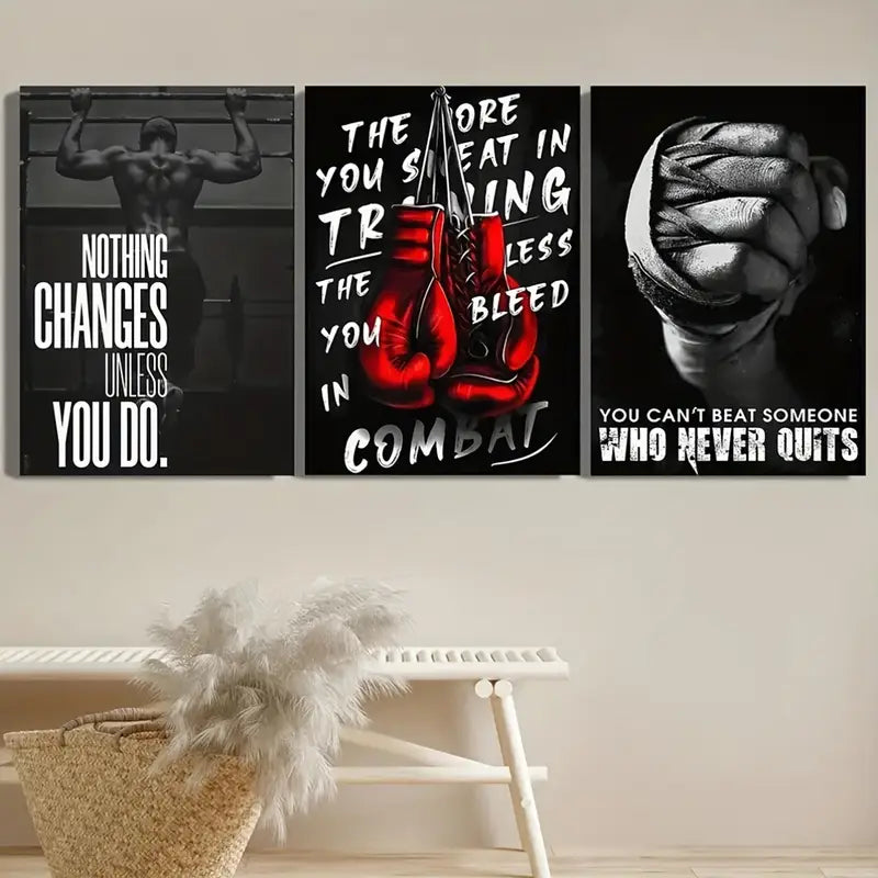 3-Piece Sports Wall Décor – Athletic Black & White Art (8x11 Inches Each)
