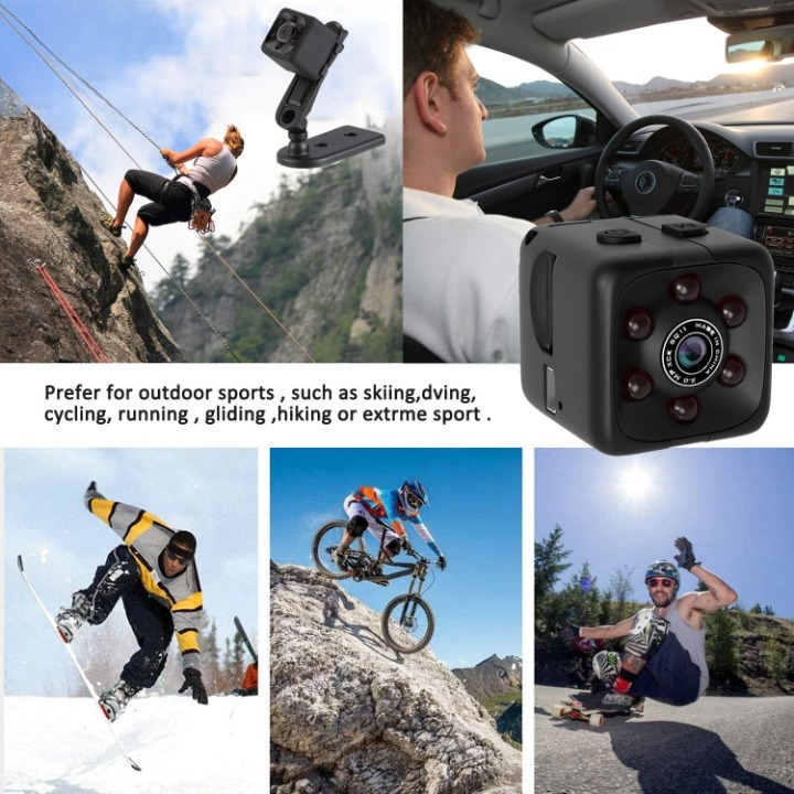 SQ6 Mini Spy Camera – HD Portable Security Camera With Night Vision & Two Stand Holder