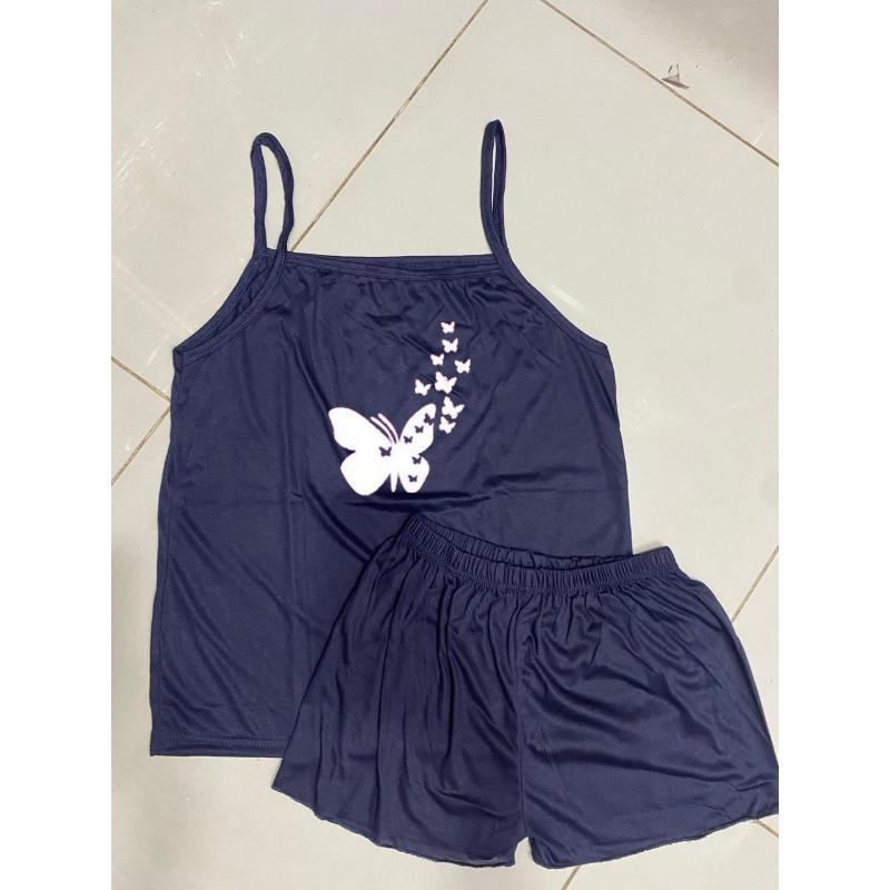 Comfortable Cotton Jersey Camisole Set - Stylish Printed Design (2 Pcs)