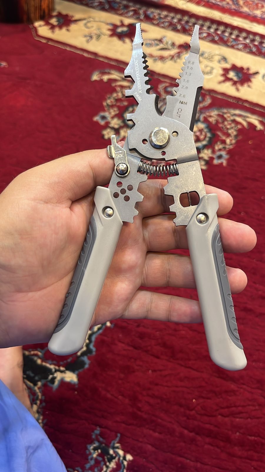 Multi-Function Wire Stripper And Cutter - Electrical Tool With Wire Cutting, Stripping, Crimping & Screw Functions