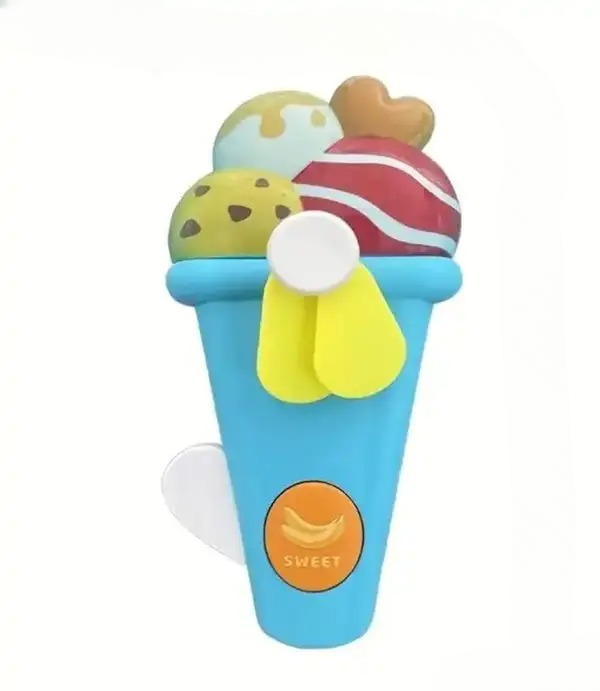 Handheld Ice Cream Cone Toy Fan For Kids