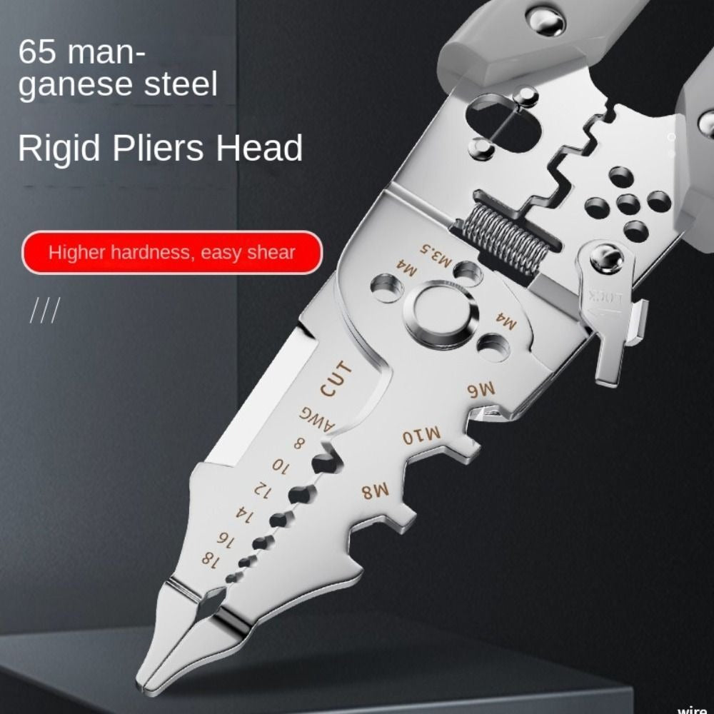 Multi-Function Wire Stripper And Cutter - Electrical Tool With Wire Cutting, Stripping, Crimping & Screw Functions